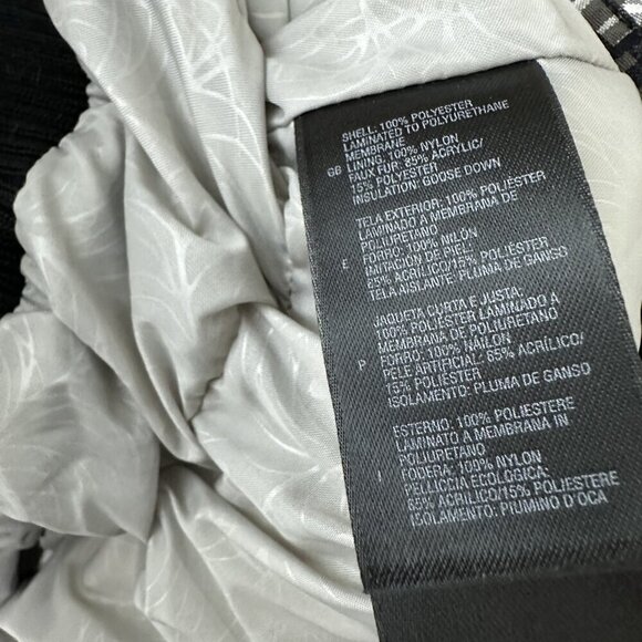 North Face Vest Womens Small P Plaid 600 Down Fill Hooded Faux Fur Puffer Jacket - Picture 15 of 16